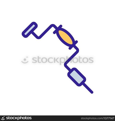 manual kolovorot with removable handle icon vector. manual kolovorot with removable handle sign. color symbol illustration. manual kolovorot with removable handle icon vector outline illustration