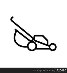 manual lawn mower icon vector. manual lawn mower sign. isolated contour symbol illustration. manual lawn mower icon vector outline illustration