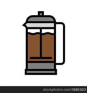 manual press coffee tool color icon vector. manual press coffee tool sign. isolated symbol illustration. manual press coffee tool color icon vector illustration