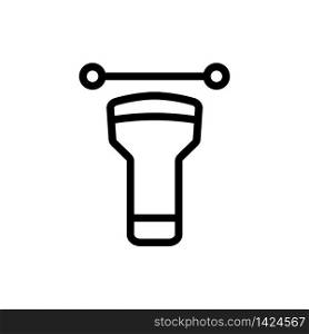 manual trade barcode scanner icon vector. manual trade barcode scanner sign. isolated contour symbol illustration. manual trade barcode scanner icon vector outline illustration
