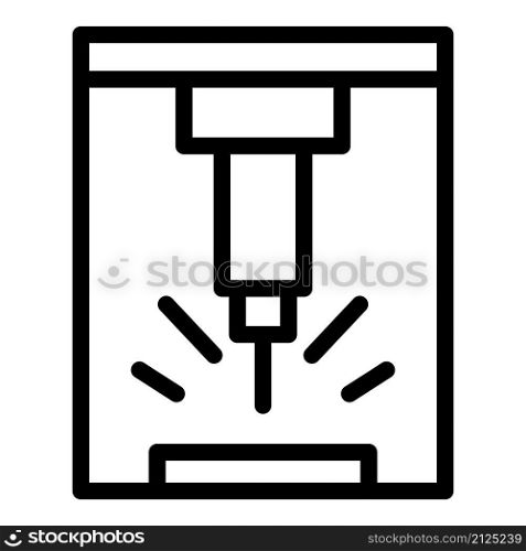 Manufacturing cnc machine icon outline vector. Work tool. Lathe equipment. Manufacturing cnc machine icon outline vector. Work tool