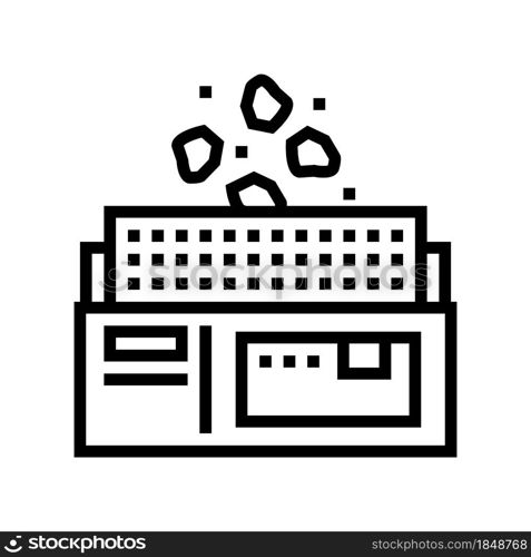 manufacturing plant line icon vector. manufacturing plant sign. isolated contour symbol black illustration. manufacturing plant line icon vector illustration