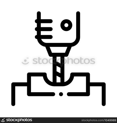 Manufacturing Process Metallurgical Icon Vector Thin Line. Contour Illustration. Manufacturing Process Metallurgical Icon Vector Illustration