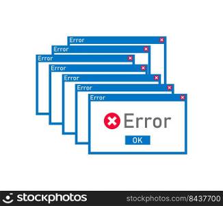 Many error messages. Computer interface. Alert message. Vector illustration. stock image. EPS 10.. Many error messages. Computer interface. Alert message. Vector illustration. stock image. 