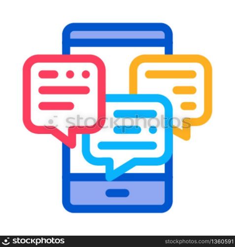 many telephone messages icon vector. many telephone messages sign. color symbol illustration. many telephone messages icon vector outline illustration