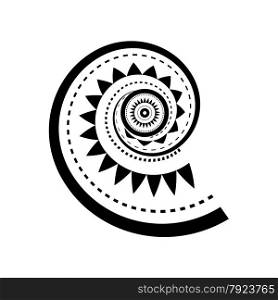 Maori style spiral tattoo design