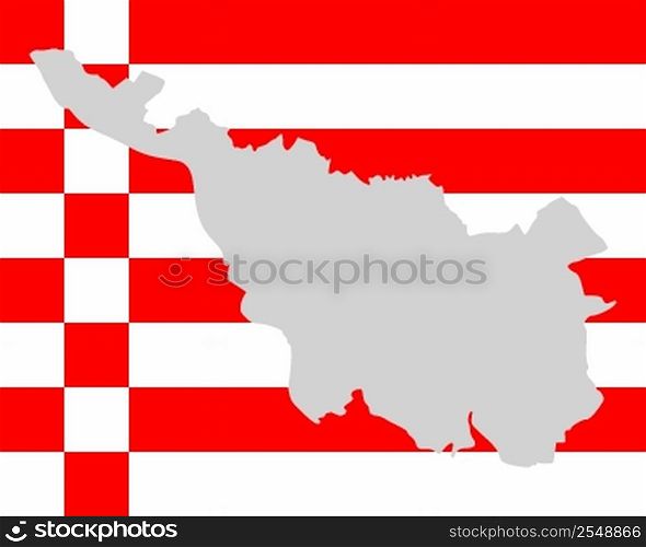 Map and flag of Bremen