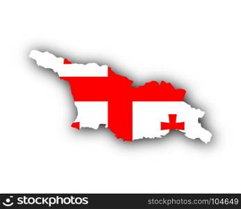 Map and flag of Georgia