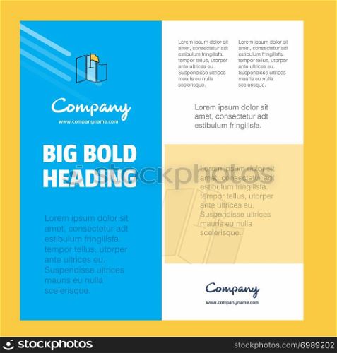 Map Business Company Poster Template. with place for text and images. vector background
