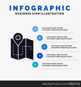 Map, Camping, plan, track, location Infographics Template for Website and Presentation. GLyph Gray icon with Blue infographic style vector illustration.. Vector EPS10 Abstract Template background