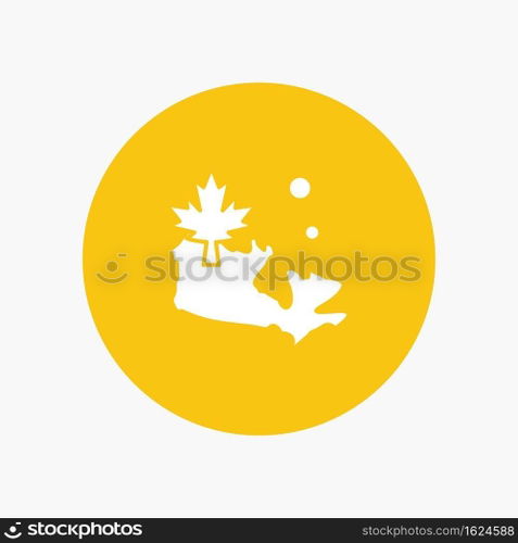 Map, Canada, Leaf