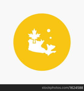Map, Canada, Leaf