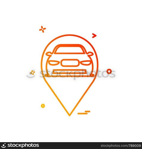 map car location icon vector design
