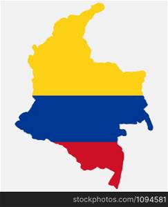 Map Colombia Flag Vector illustration Eps 10.. Map Colombia Flag Vector illustration Eps 10