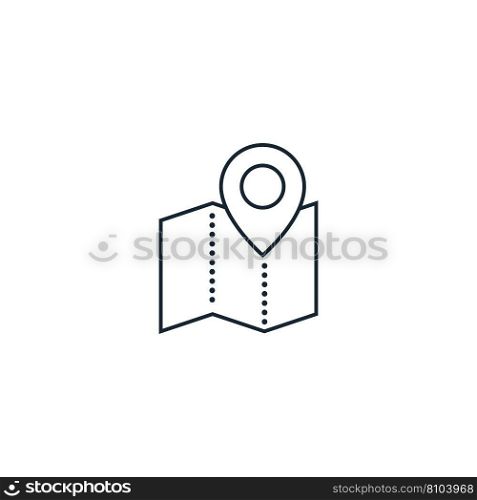 Map creative icon from travel icons collection Vector Image