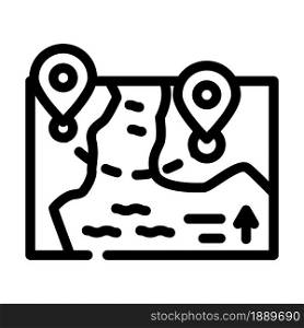 map direction line icon vector. map direction sign. isolated contour symbol black illustration. map direction line icon vector illustration