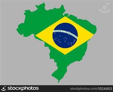Map flag of Brazil Vector illustration eps 10.. Map flag of Brazil Vector illustration eps 10