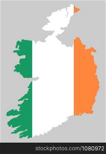 Map Flag of Ireland Vector illustration Eps 10. Map Flag of Ireland Vector