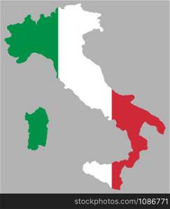 Map Flag of Italy Vector illustration Eps 10. Map Flag of Italy Vector