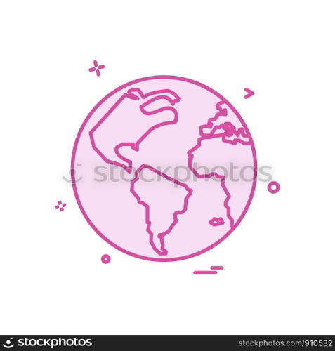 map globe icon vector design
