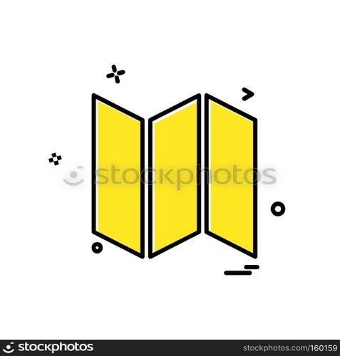 Map icon design vector