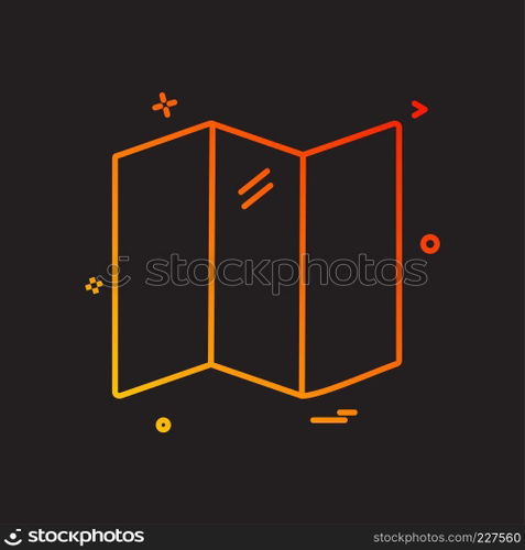 Map icon design vector