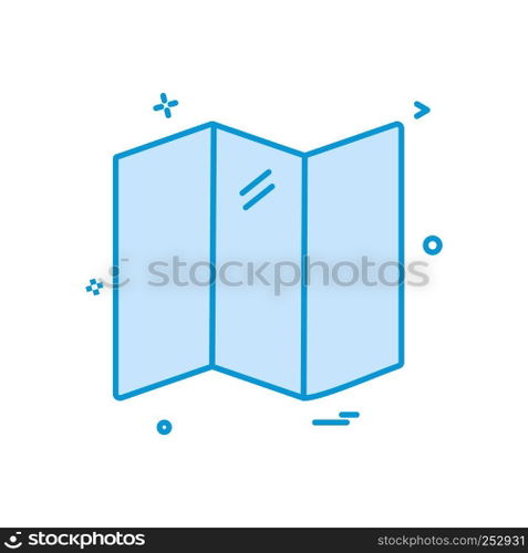 Map icon design vector