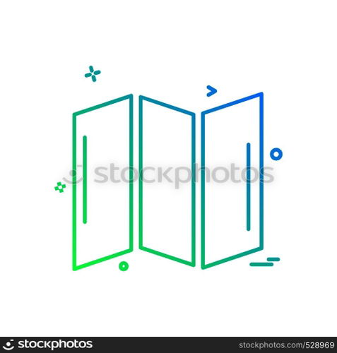 Map icon design vector