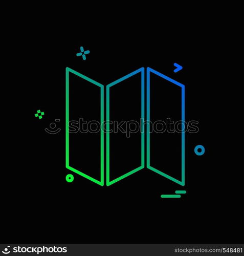 Map icon design vector