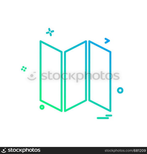 Map icon design vector