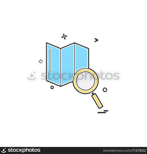 Map icon design vector