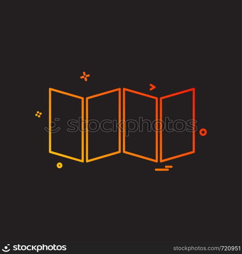 Map icon design vector