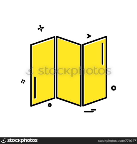 Map icon design vector