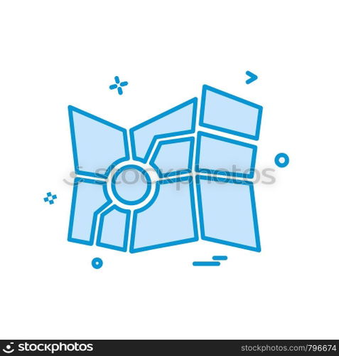 Map icon design vector