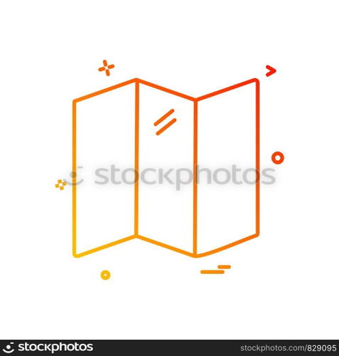 Map icon design vector