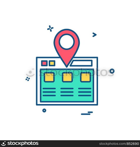 Map icon design vector