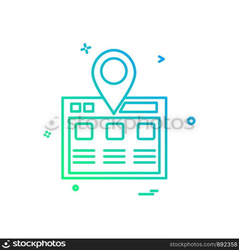 Map icon design vector