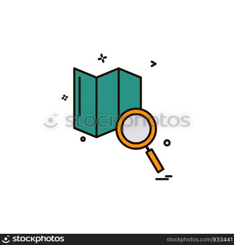 Map icon design vector