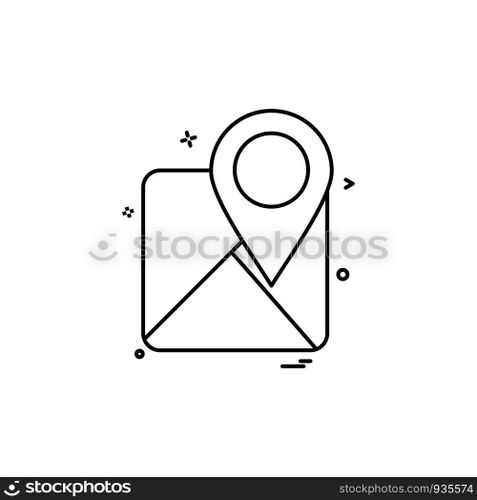 Map icon design vector 