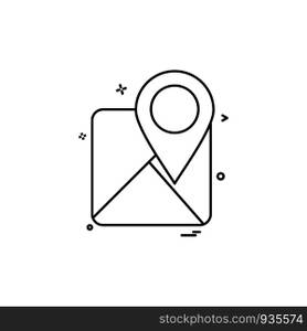 Map icon design vector 