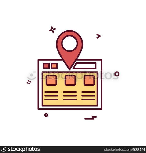 Map icon design vector