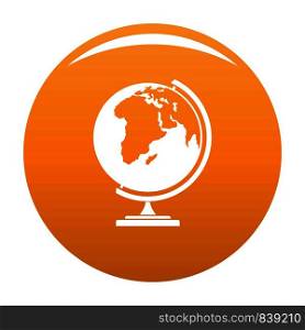 Map icon. Simple illustration of map vector icon for any design orange. Map icon vector orange