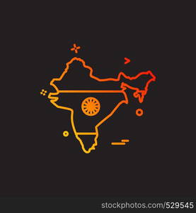 map india icon vector design