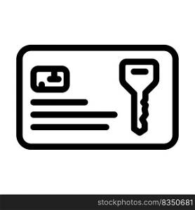 map key line icon vector. map key sign. isolated contour symbol black illustration. map key line icon vector illustration