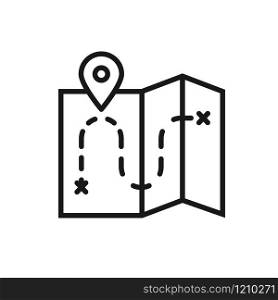 Map Line Icon. Location Sign and Symbol. Map Line Icon. Location Sign and Symbol.
