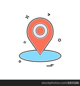 map location gps icon vector design