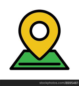 Map location icon line isolated on white background. Black flat thin icon on modern outline style. Linear symbol and editable stroke. Simple and pixel perfect stroke vector illustration