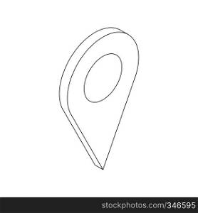 Map location mark icon in isometric 3d style on white background. Mark icon, isometric 3d style