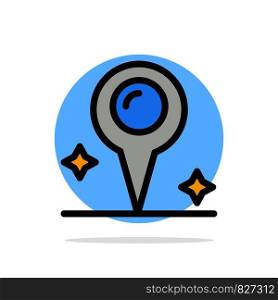 Map, Location, Marker Abstract Circle Background Flat color Icon