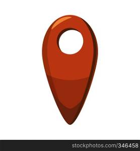 Map location marker icon in cartoon style isolated on white background. Mark icon, cartoon style